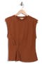 Side Drape Knit Sleeveless Top