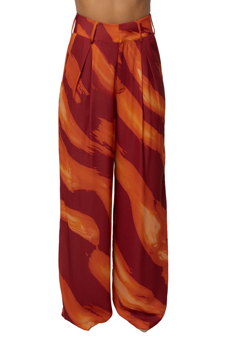 Soft Pleated Trouser, Main, color, Crimson Dusk