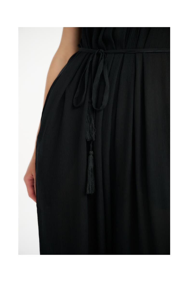 Resort Balloon Pant Jumpsuit Cover-Up, Alternate, color, Black
