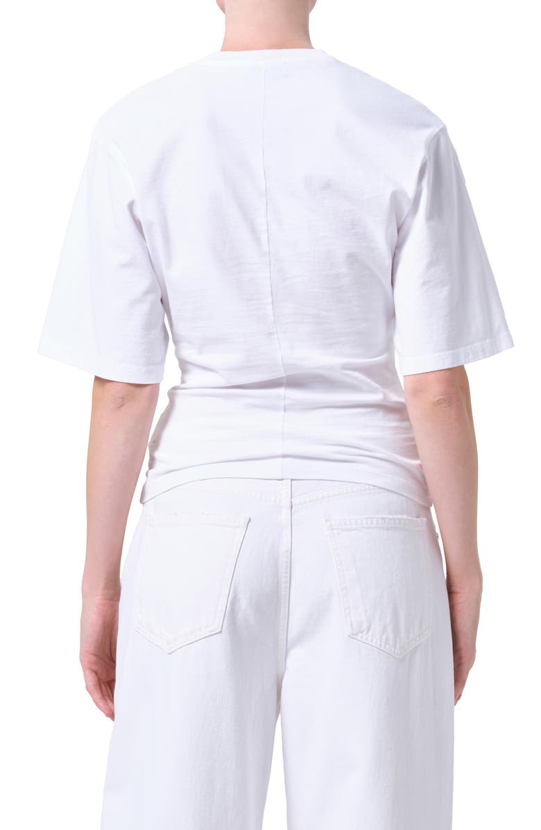 AGOLDE Storey Drape Tee, Alternate, color, White