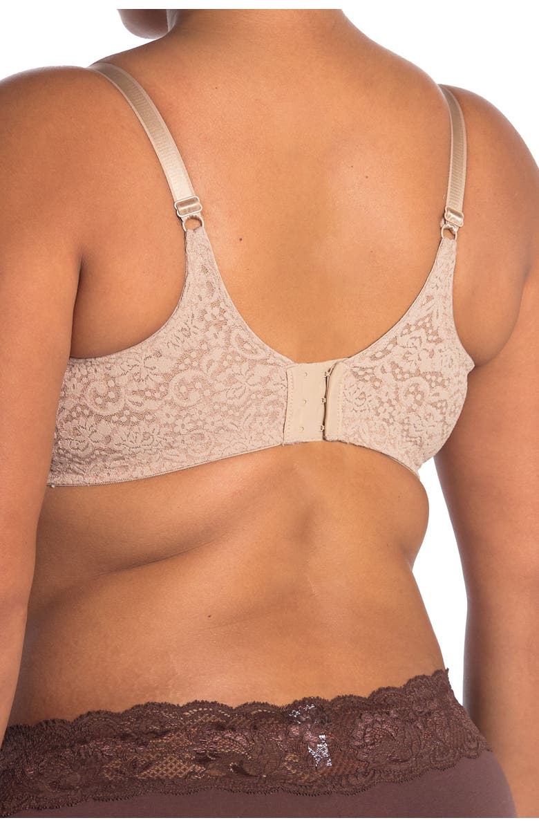 Wacoal Halo Lace Full Figure Underwire Bra, Alternate, color, Toast