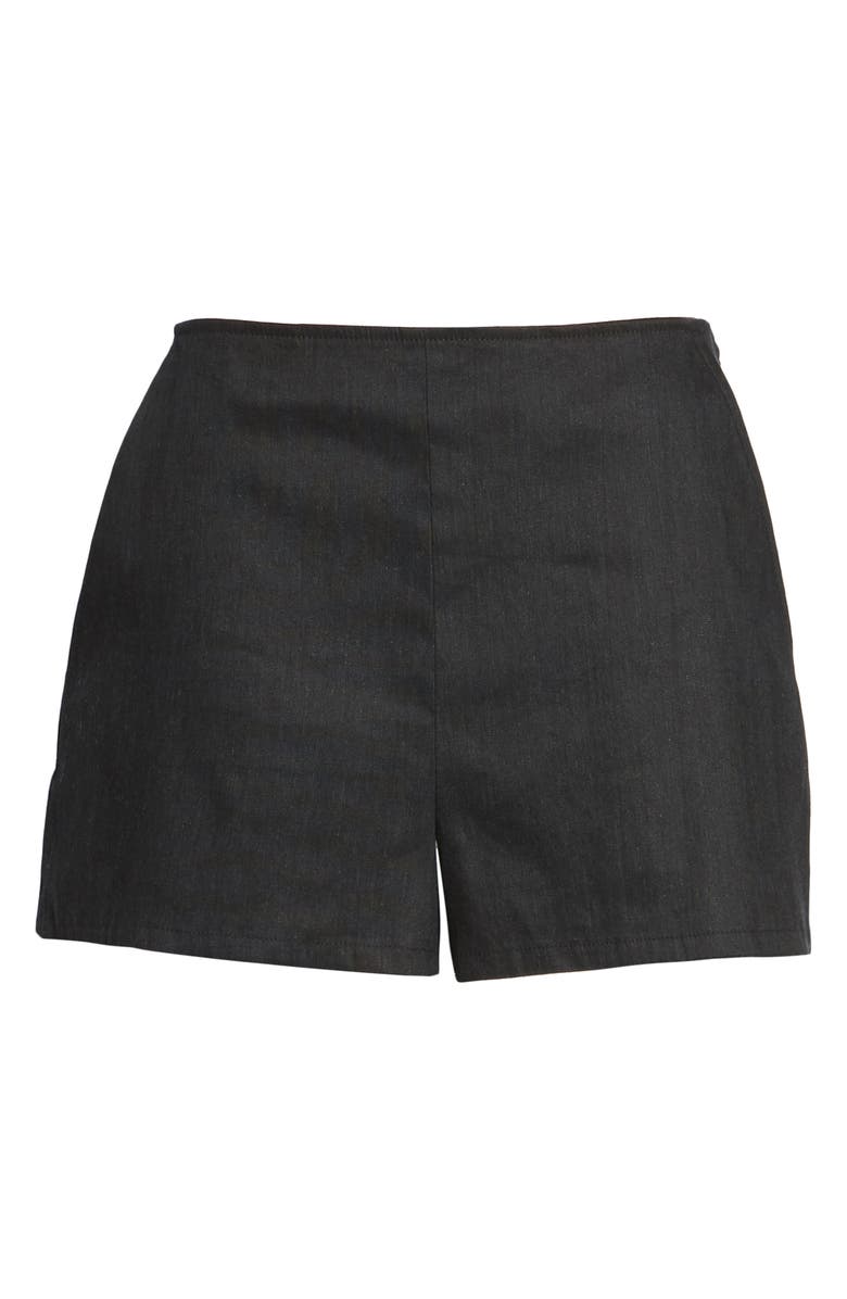 Leith High Waist Linen Blend Shorts, Alternate, color, 