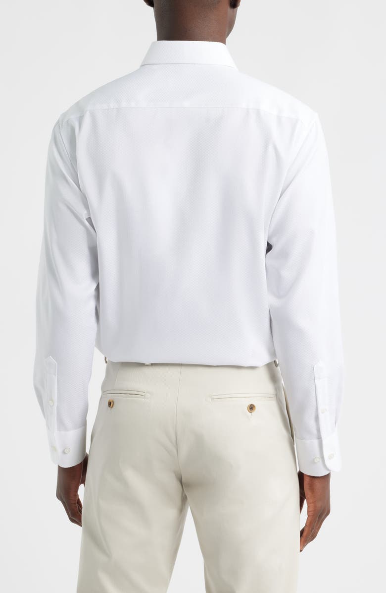 1863 by Eterna Modern Fit Micropattern Non-Iron Cotton Dobby Dress Shirt, Alternate, color, White