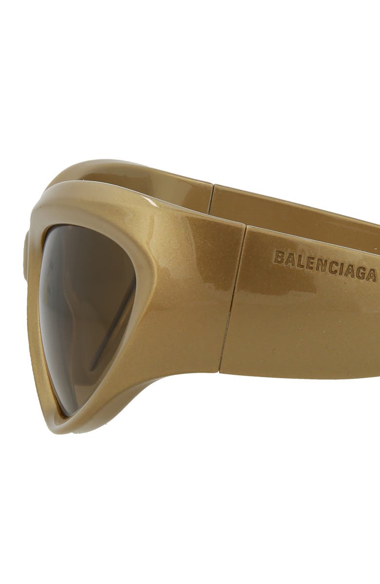 Balenciaga 64mm Novelty Sunglasses, Alternate, color, Gold Gold Brown