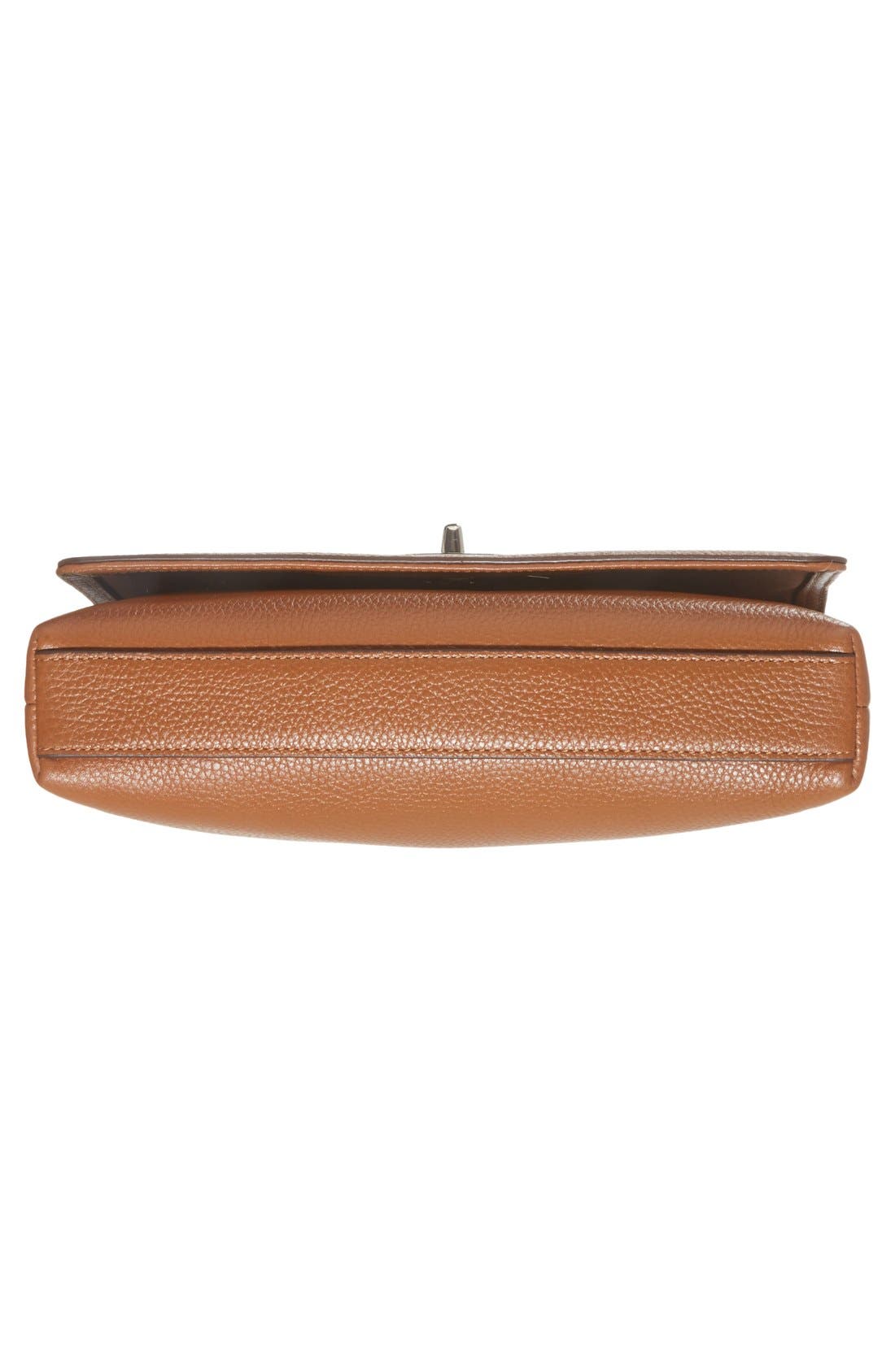 'Crosstown' Pebbled Leather Crossbody Bag, Alternate, color, SADDLE
