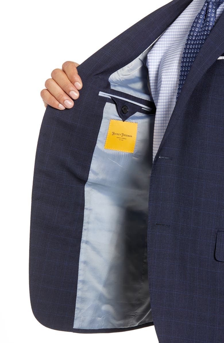 Hickey Freeman Classic Fit Plaid Wool Suit, Alternate, color,