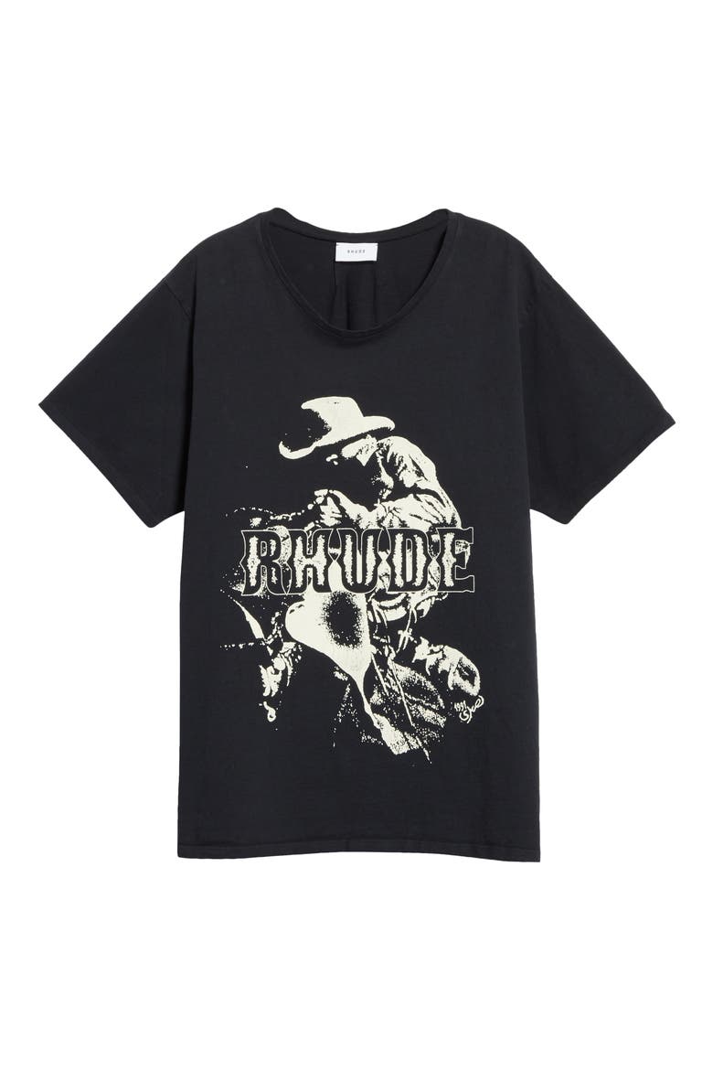 Saddle Graphic Tee, Alternate, color, BLACK
