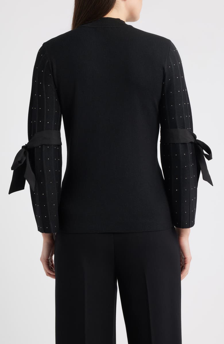 Anne Klein Bow Sleeve Sweater, Alternate, color, Anne Black