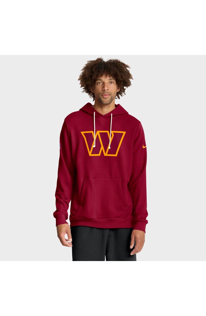 Nike Men's Nike Burgundy Washington Commanders Sideline Standard Issue Initial Home Dri-FIT Hoodie, Main, color, Burgundy