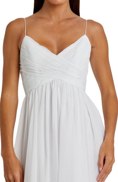 Mac Duggal Sequin Sleeveless Bodycon Midi Dress In White