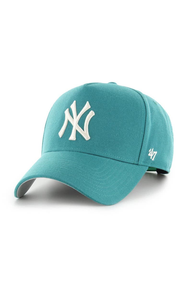 '47 Men's '47  Teal New York Yankees Ballpark Offside Adjustable Hat, Main, color, 