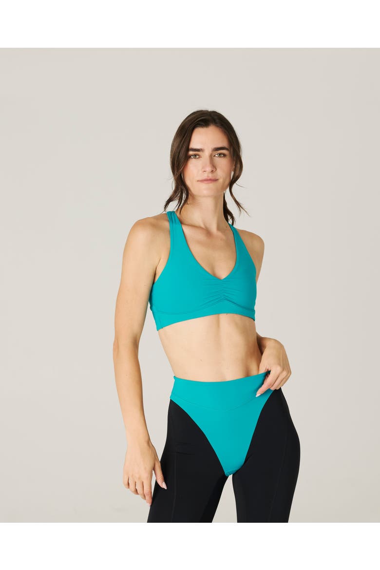 Retrofit Sports Bra, Alternate, color, Teal