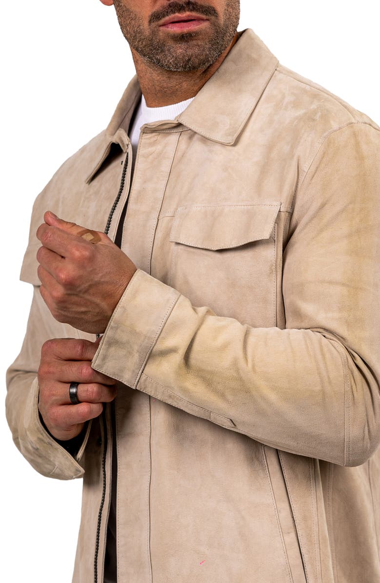 Maceoo Leather Jacket, Alternate, color, White