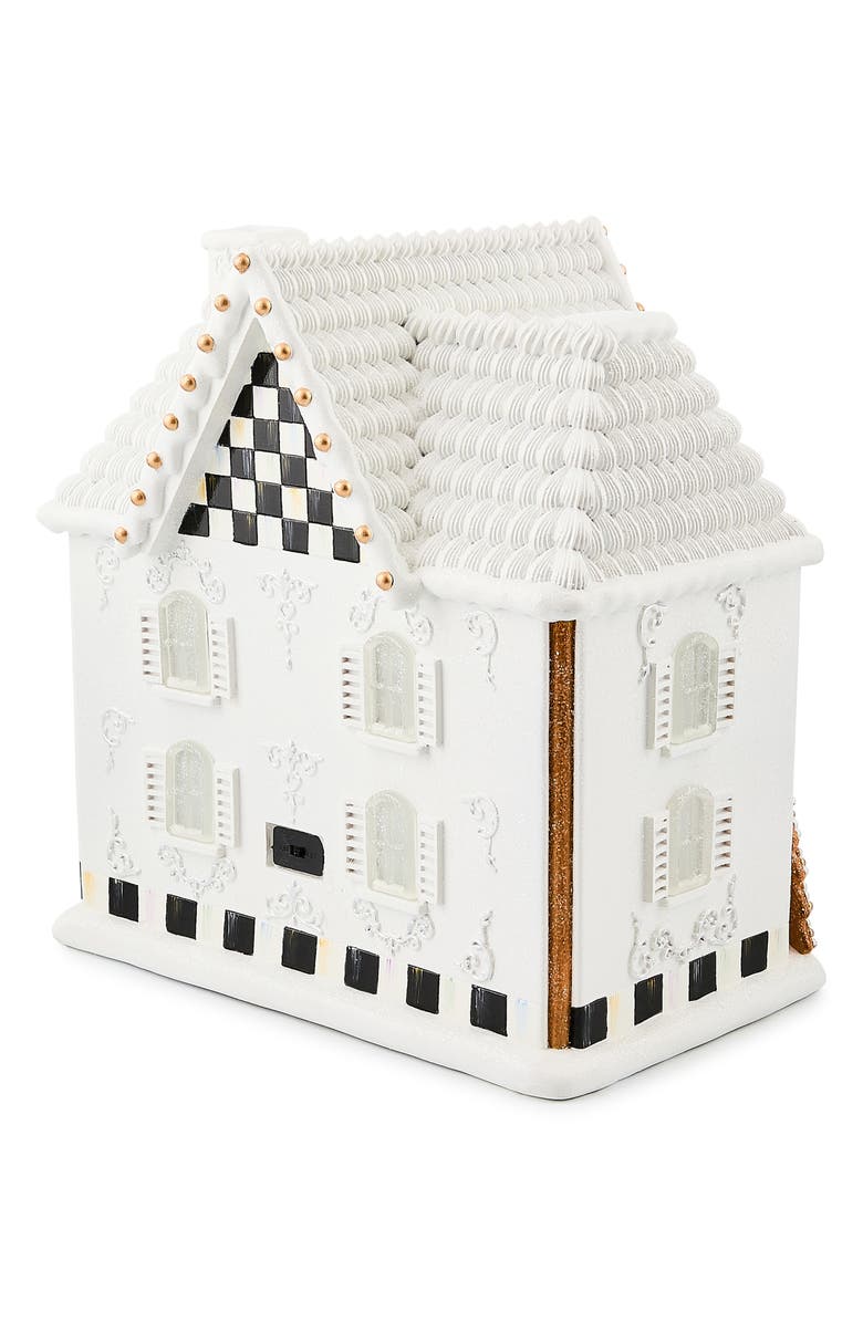 MACKENZIE CHILDS Gingerbread Illuminated Manor, Alternate, color, White