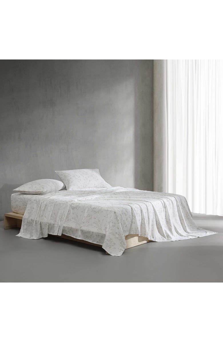Calvin Klein Airy Botanical 300 Thread Count Sateen Sheet Set, Alternate, color, Beige