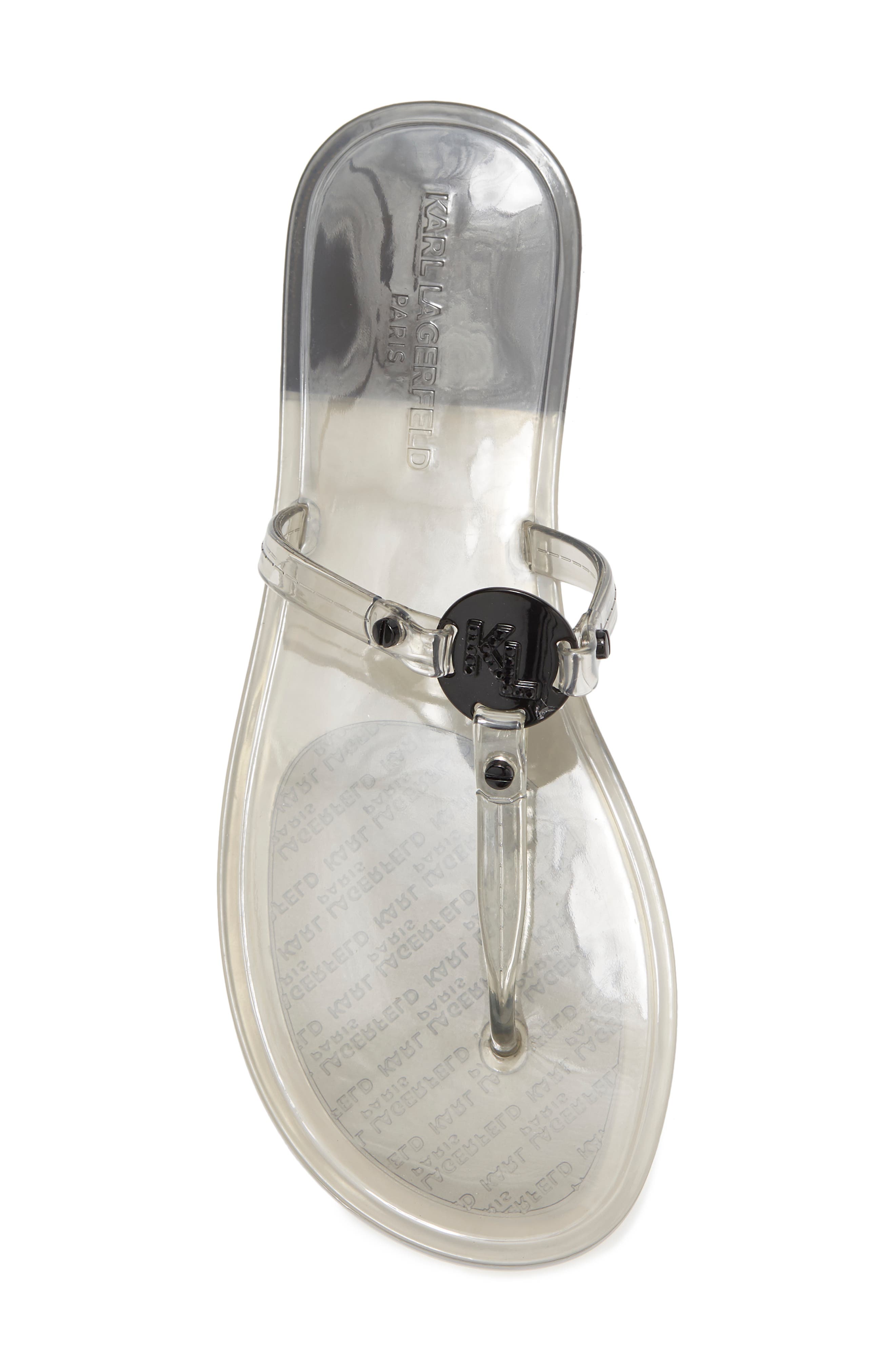 KARL LAGERFELD PARIS Wylda Clear Sandal, Alternate, color, Smoke