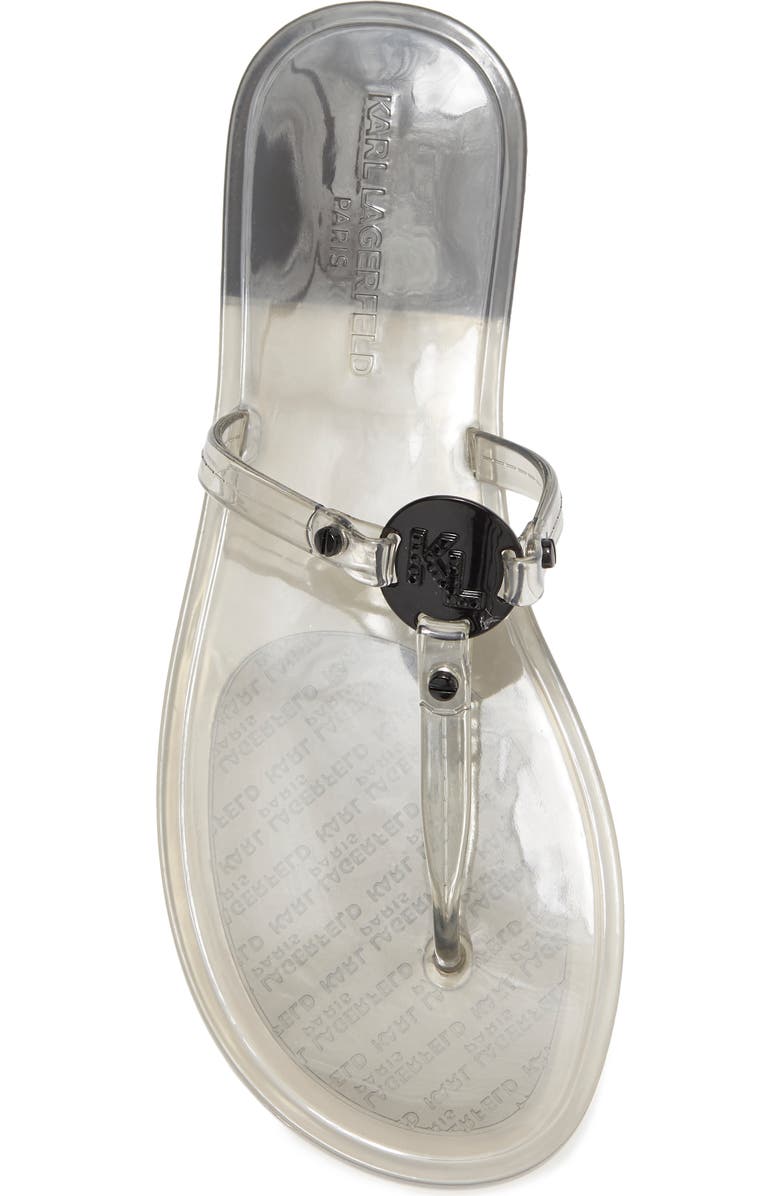 KARL LAGERFELD PARIS Wylda Clear Sandal, Alternate, color, Smoke
