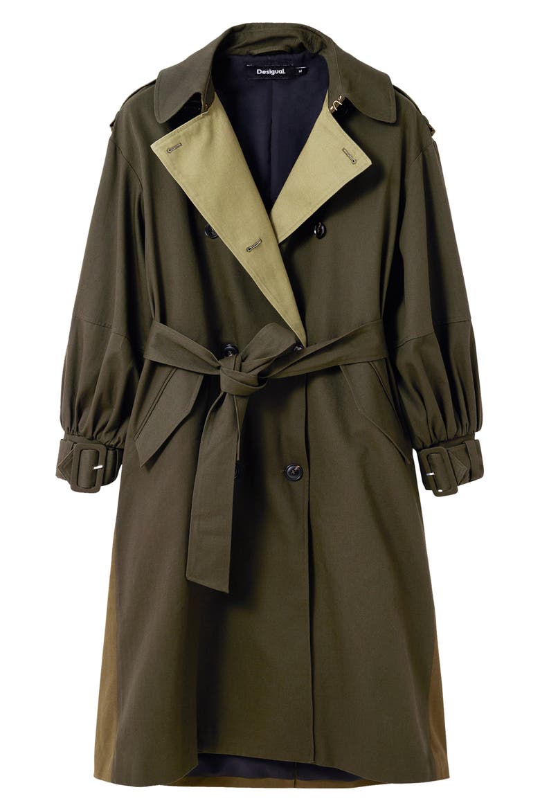 Trek Trench Coat, Alternate, color, GREEN