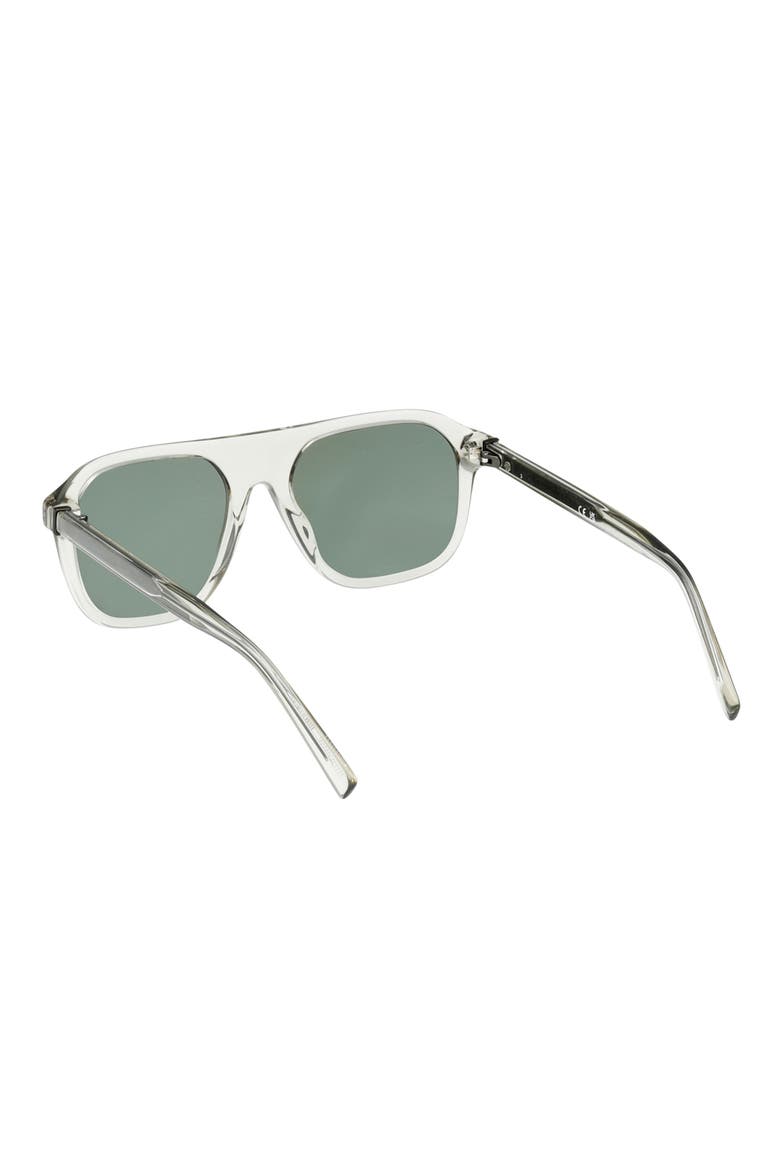 53mm Navigator Sunglasses, Alternate, color, SHINY LIGHT GREEN / GREEN