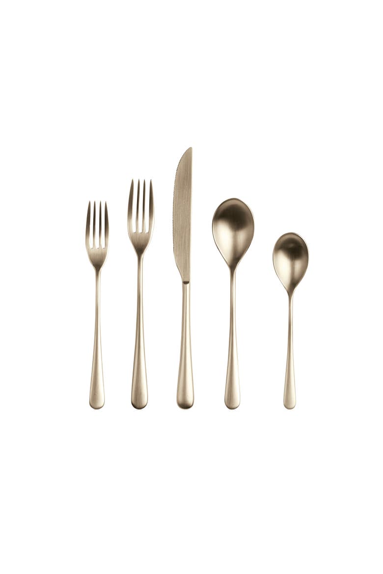 Neve Flatware Set - 5 Pieces, Main, color, Ice Champagne