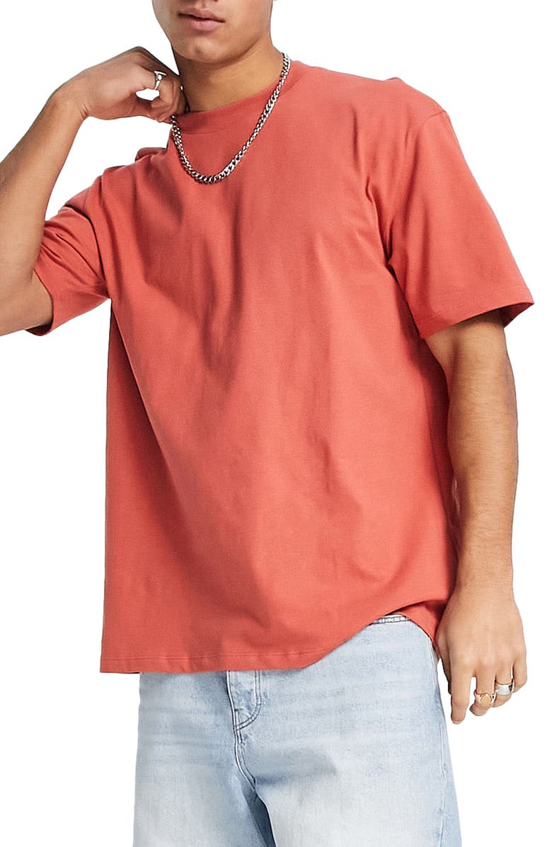 Topman Oversize Solid Cotton T-Shirt, Main, color,