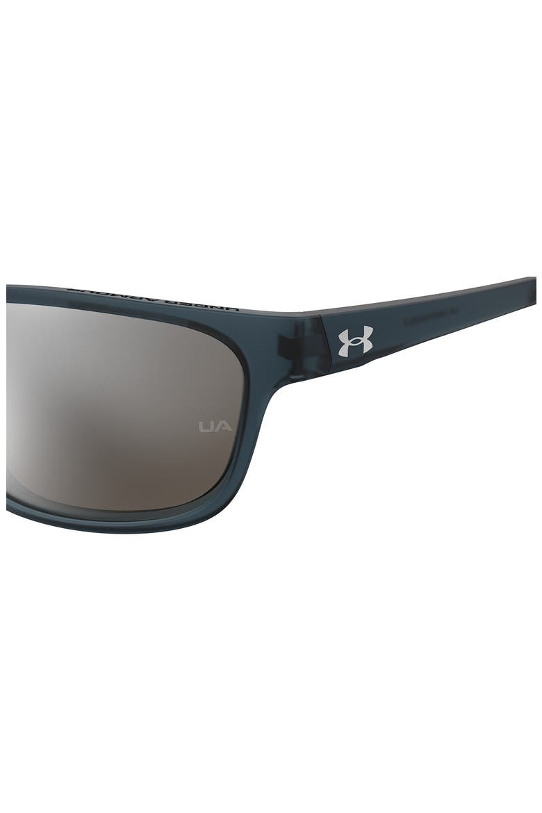 61mm Gradient Polarized Rectangular Sunglasses, Alternate, color, MATTE BLACK CRYSTAL