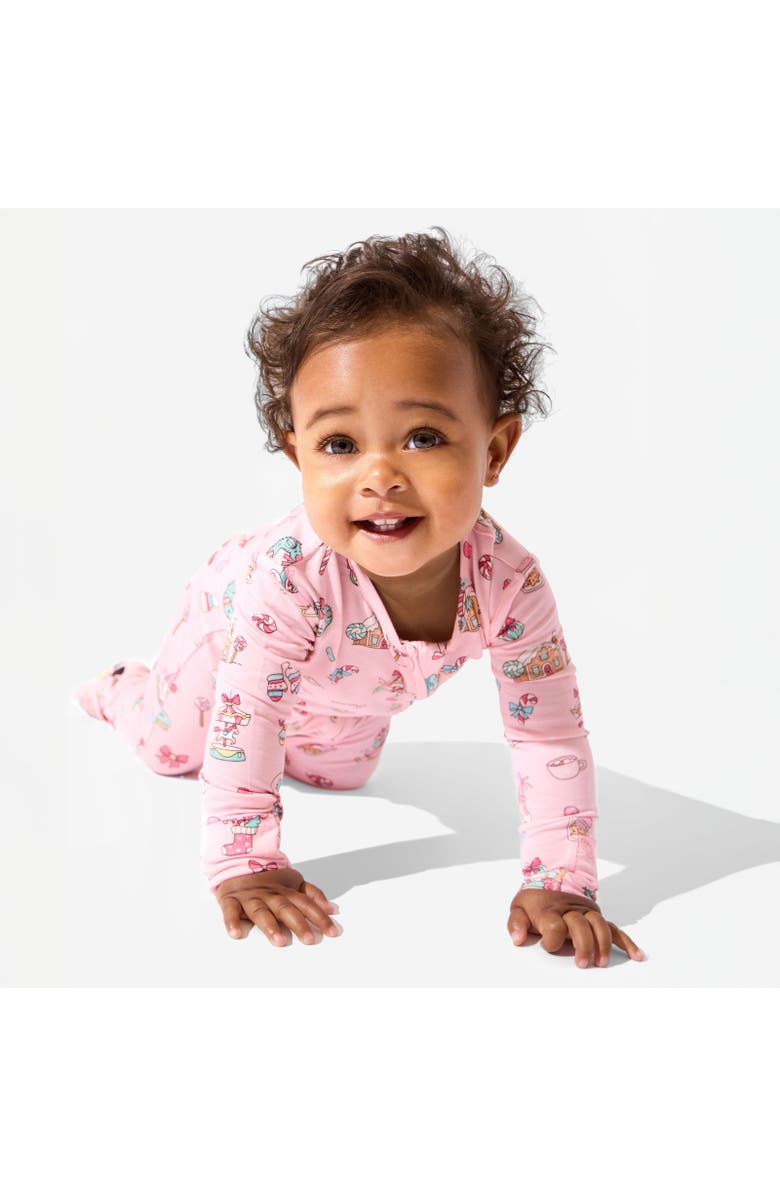 Bellabu Bear Baby Candy Cane Lane Convertible Footie, Alternate, color, Candy Cane Lane