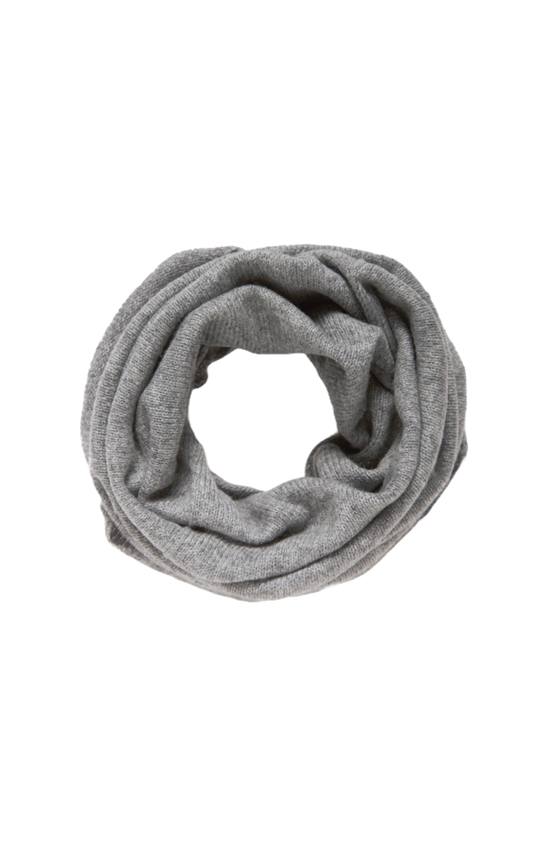 Monticelli Cashmere Pure Cashmere Knit Collar Scarf, Alternate, color, Melange Grey