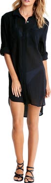 Seafolly Crinkle Twill Beach Cover-Up Dress