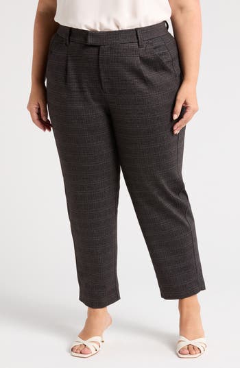 Wit & Wisdom 'ab'solution Skyrise Pleated Ankle Straight Leg Pants In Multi