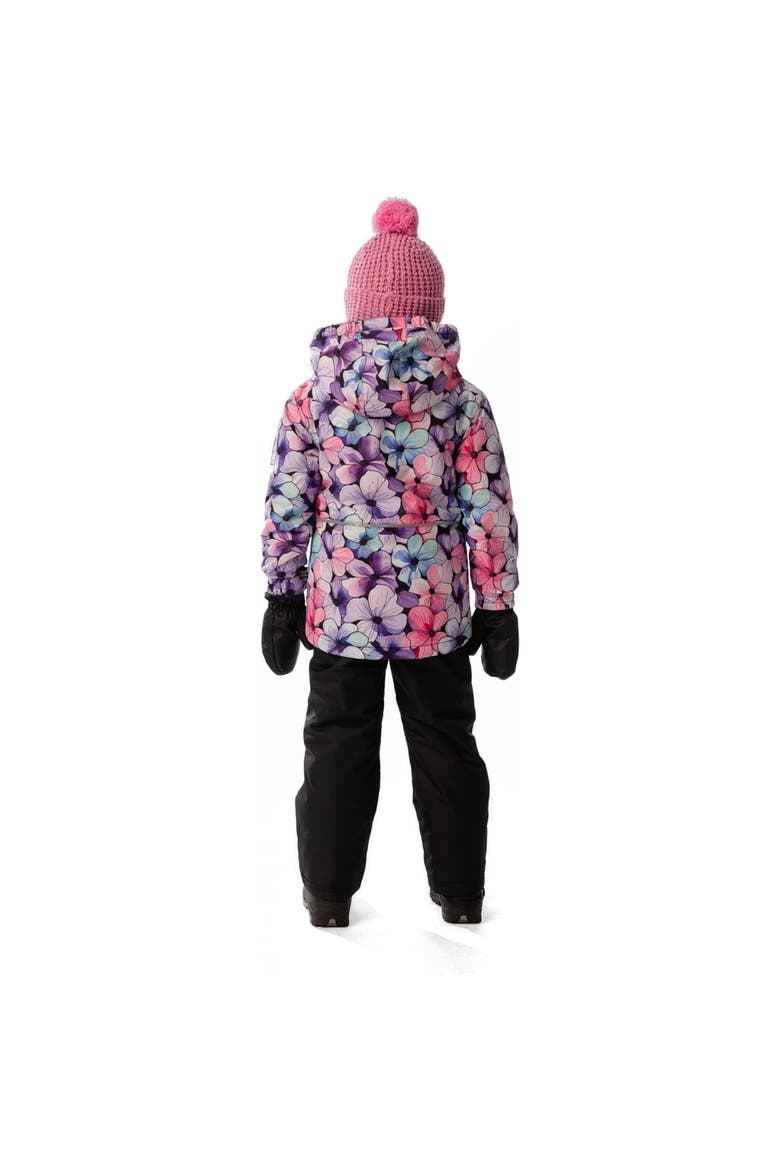 Floral Jacket & Foot Strap Pants Two Piece Snowsuit, Alternate, color, Purple Floral Print