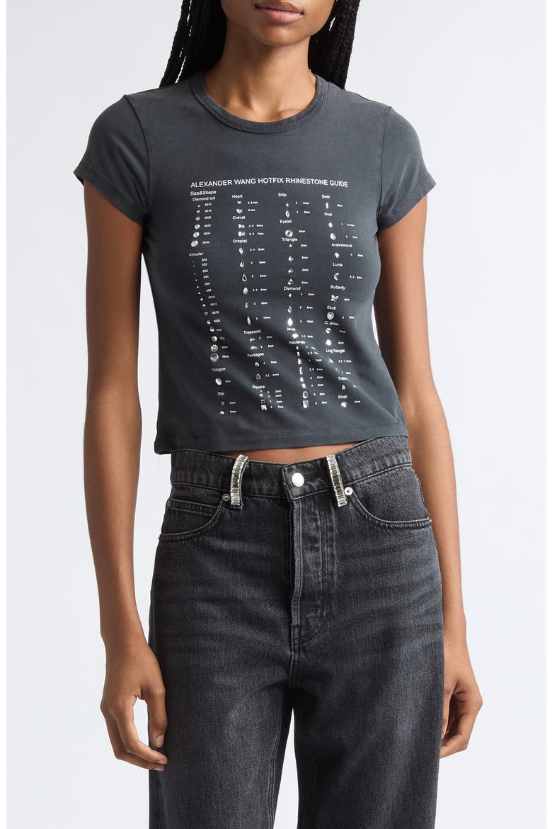 Hotfix Guide Graphic Fitted T-Shirt, Main, color, WASHED BLACK
