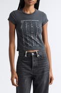 Alexander Wang Hotfix Guide Graphic Fitted T-Shirt