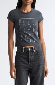 Alexander Wang Hotfix Guide Graphic Fitted T-Shirt