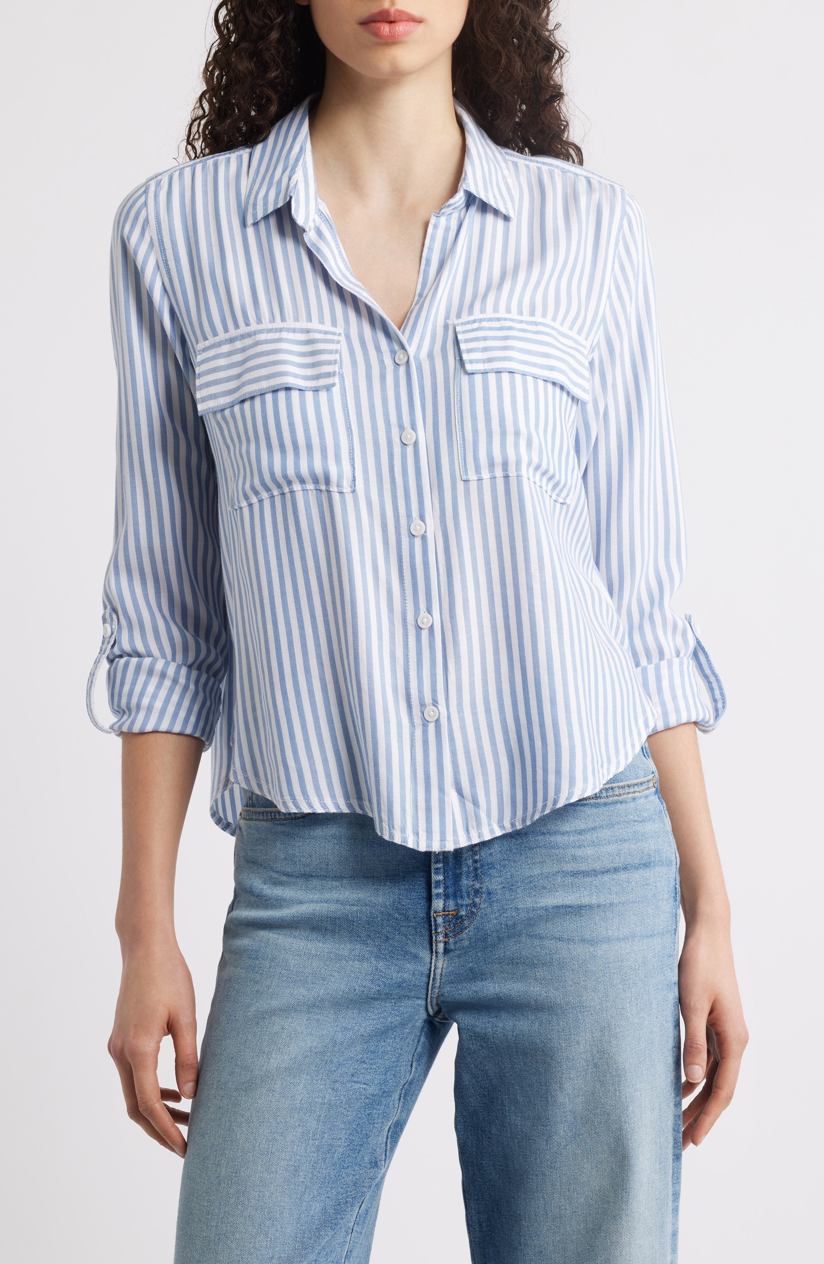 Fallon High-Low Button-Up Shirt - image 3