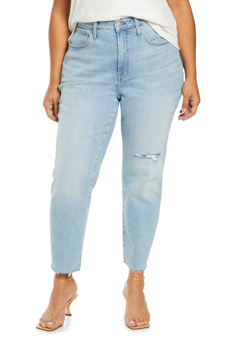 Curvy Perfect Worn-In Jeans, Main, color, COFFEY