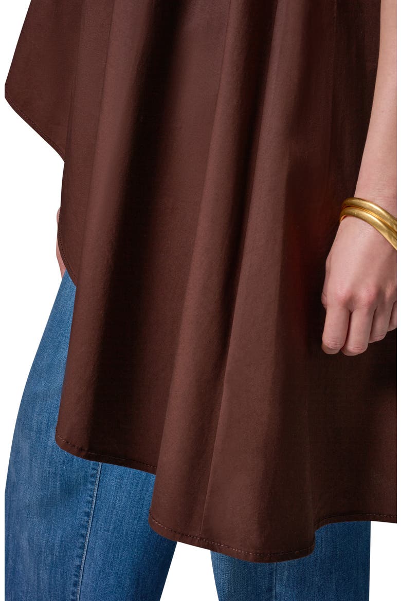 Asymmetric Stretch Poplin Top, Alternate, color, CANYON
