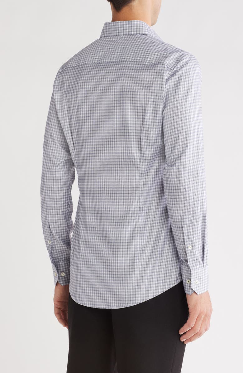 Eton Slim Fit Plaid Dress Shirt, Alternate, color, 