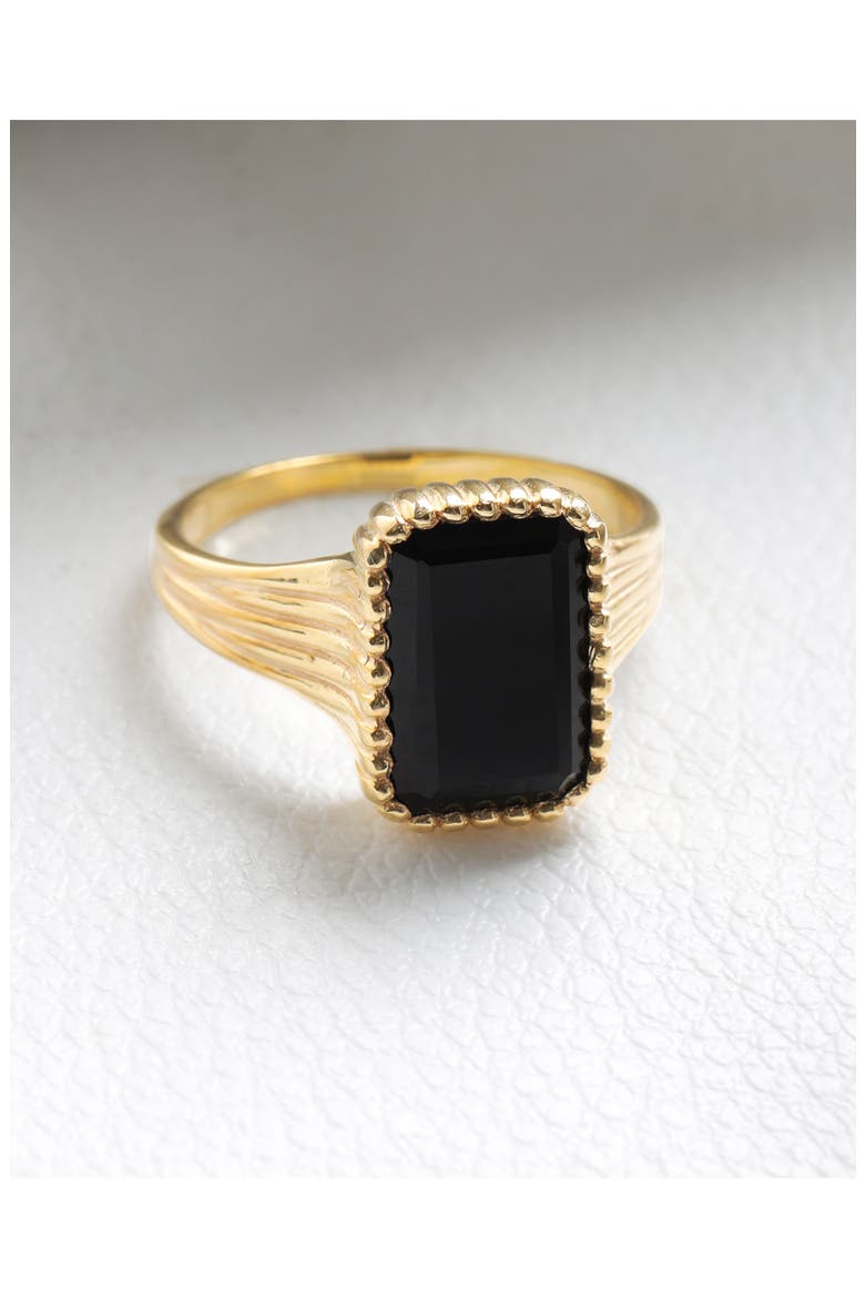 Black Onyx Ring, Alternate, color, BLACK