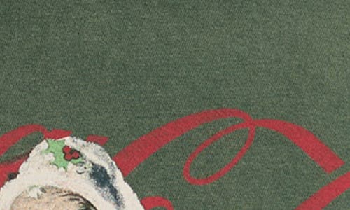 Lucky Brand Women's Claus Coke Classic Crewneck Top In Green