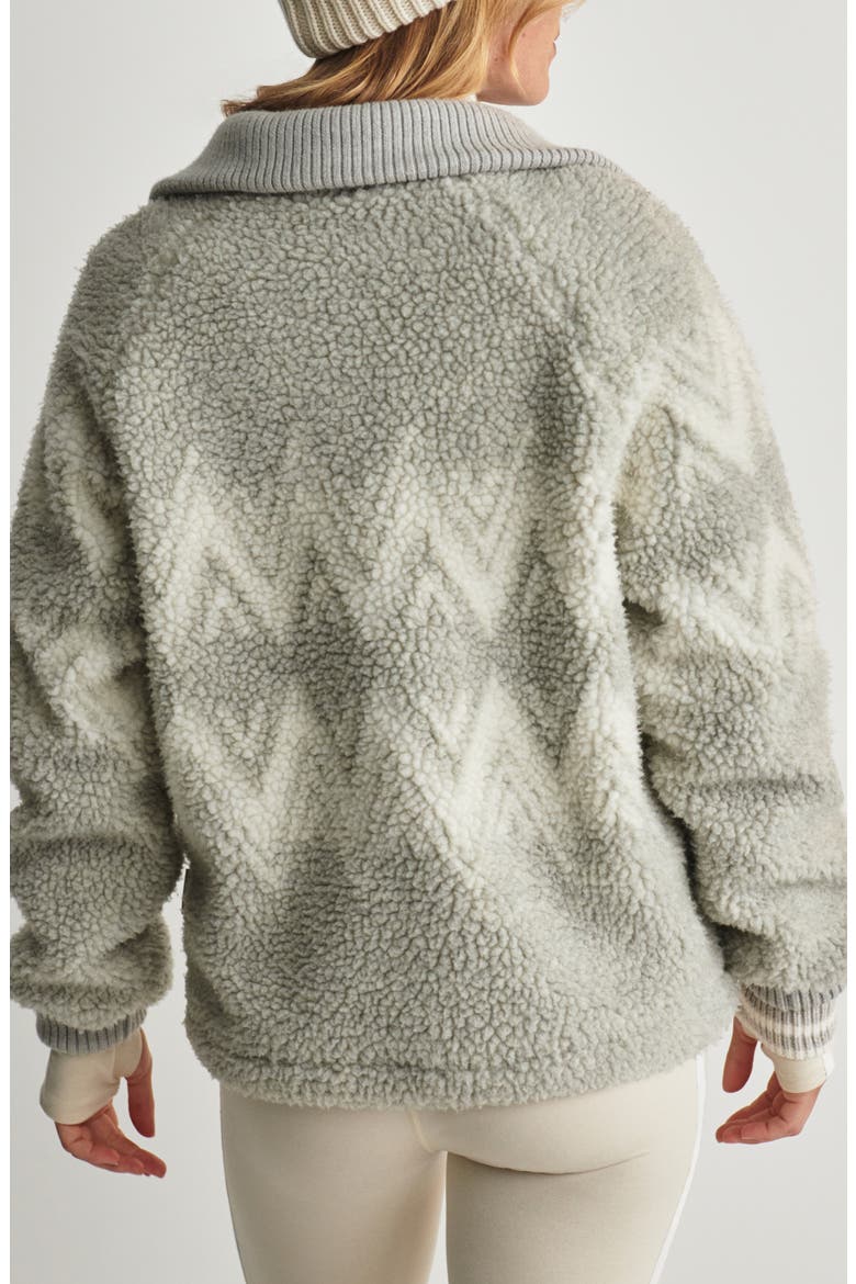 Hendrik Half Zip Pullover, Alternate, color, LIGHT GREY MARL / SNOW WHITE