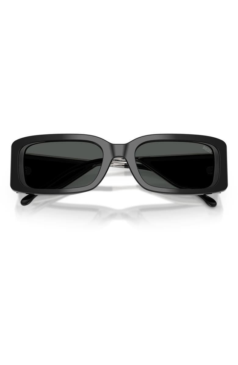 DIESEL<sup>®</sup> 53mm Rectangular Sunglasses, Alternate, color, Bilayer Black Grey / Dark Grey