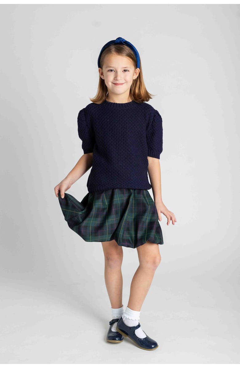 Florence Eiseman Plaid Bubble Skirt, Alternate, color, Navy, Green