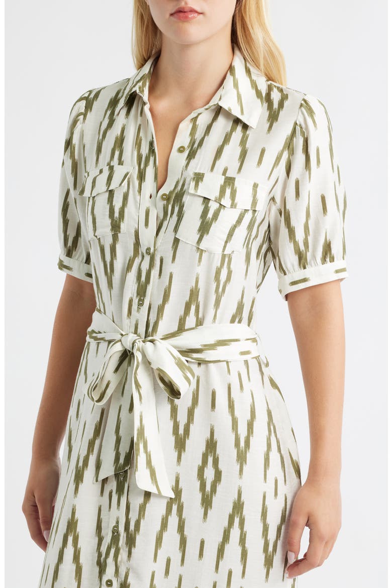 Tie Waist Shirtdress, Alternate, color, CAPULET OLIVE