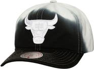Mitchell & Ness Men's Mitchell & Ness  Black/White Chicago Bulls Dip Dye Pro Crown Adjustable Hat