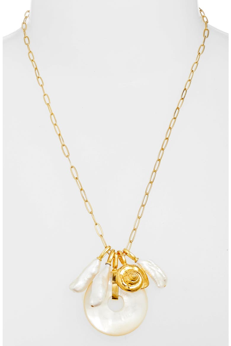 Deep Sea Charm Necklace, Alternate, color, PEARL