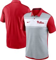 Nike Men's Nike White/Red Philadelphia Phillies Vapor Striped Performance Polo