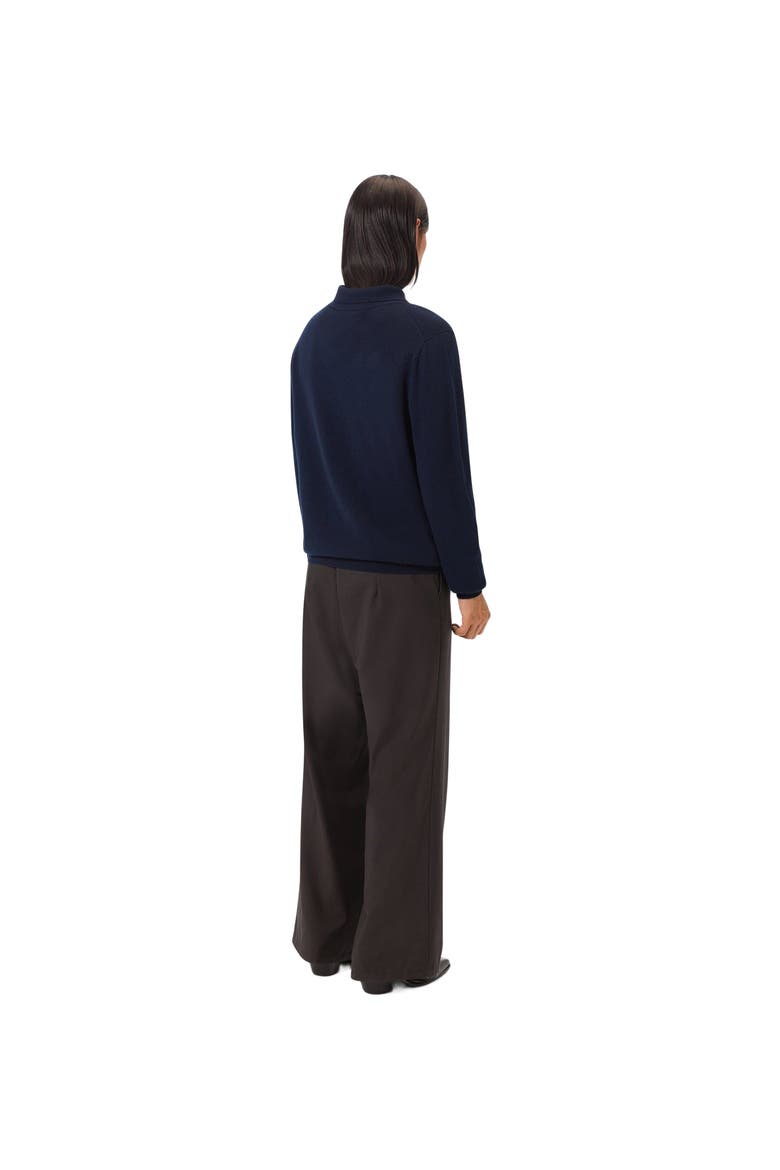Essential Cashmere Polo Sweater, Alternate, color, crown blue