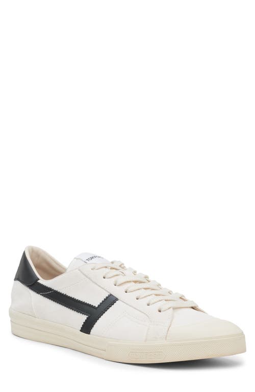 Tom Ford Jarvis Low-top Sneakers In White/black/ivory