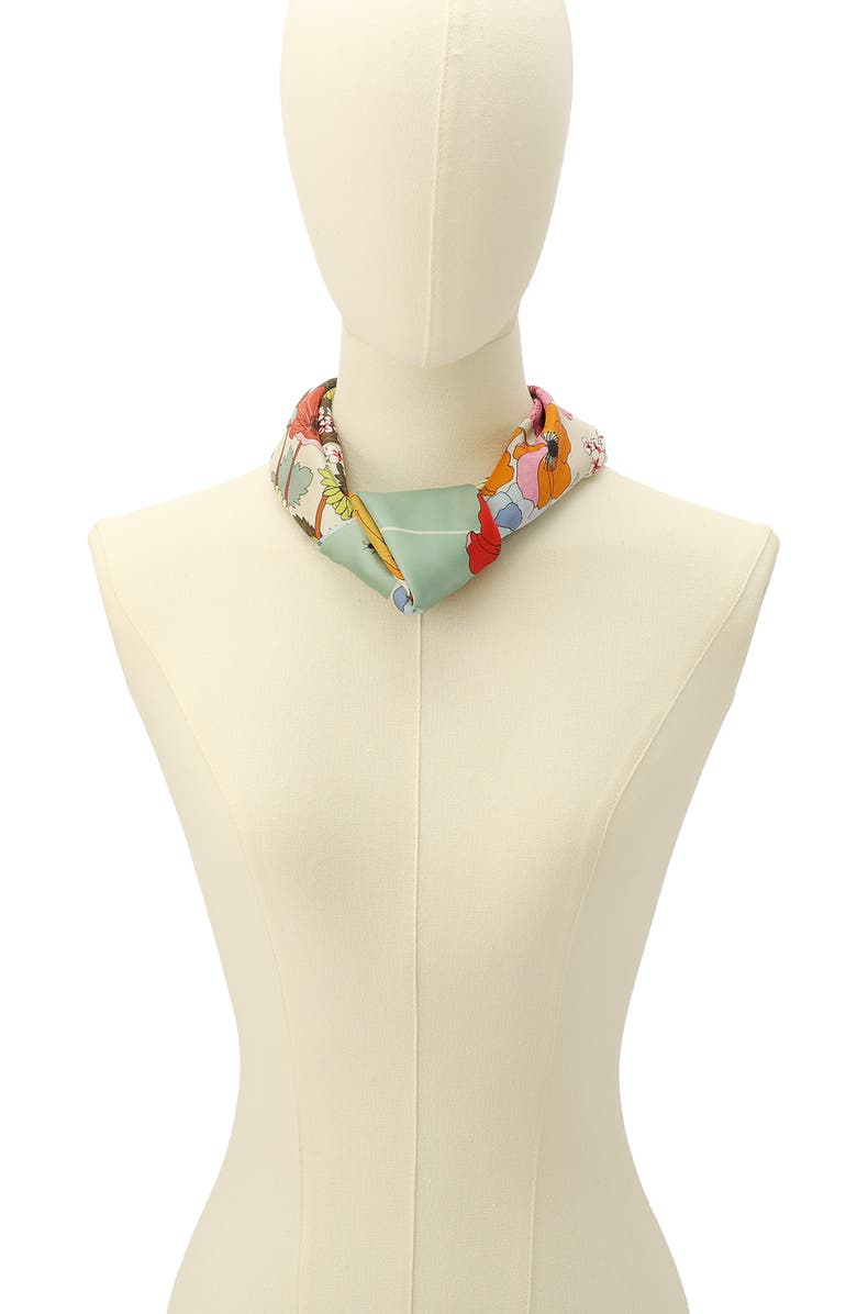 Kate Spade New York spade flower garden silk square scarf, Alternate, color, Multi